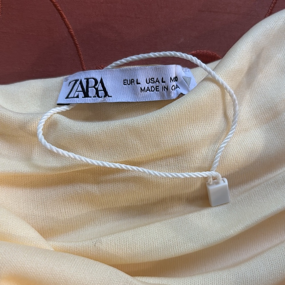 Zara Cropped Ruffled Volume Top sz.L - Picture 6 of 14